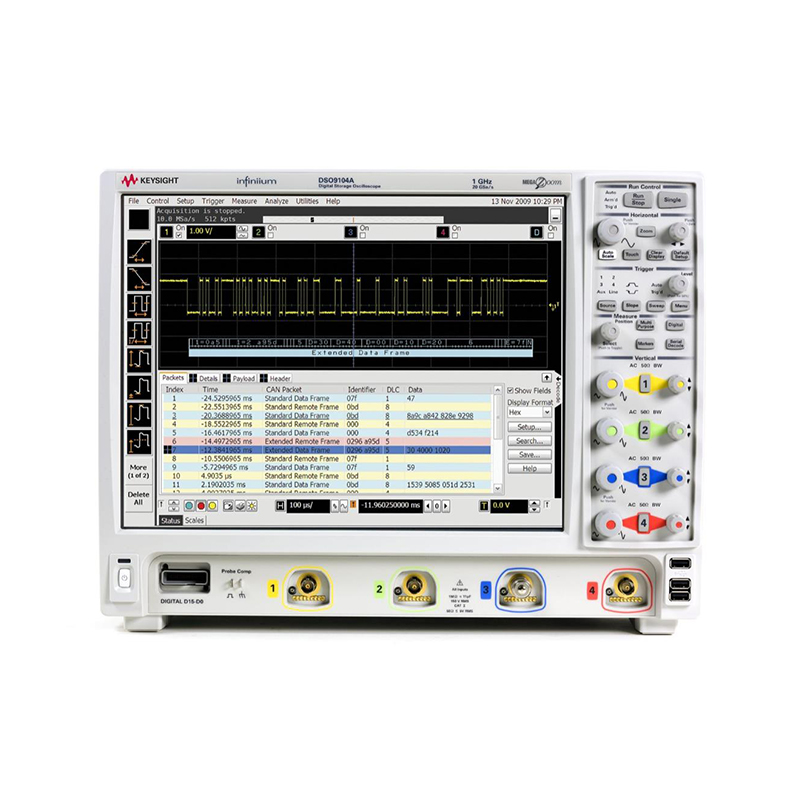 是德DSO9104A 示波器：1 GHz，4 個(gè)模擬通道