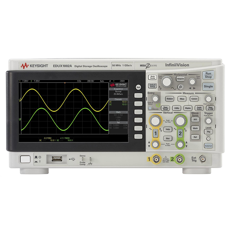 是德EDUX1002A 示波器：50 MHz，2 個(gè)模擬通道