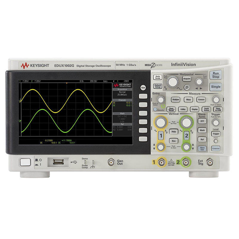 是德EDUX1002G 示波器：50 MHz，2 個(gè)模擬通道