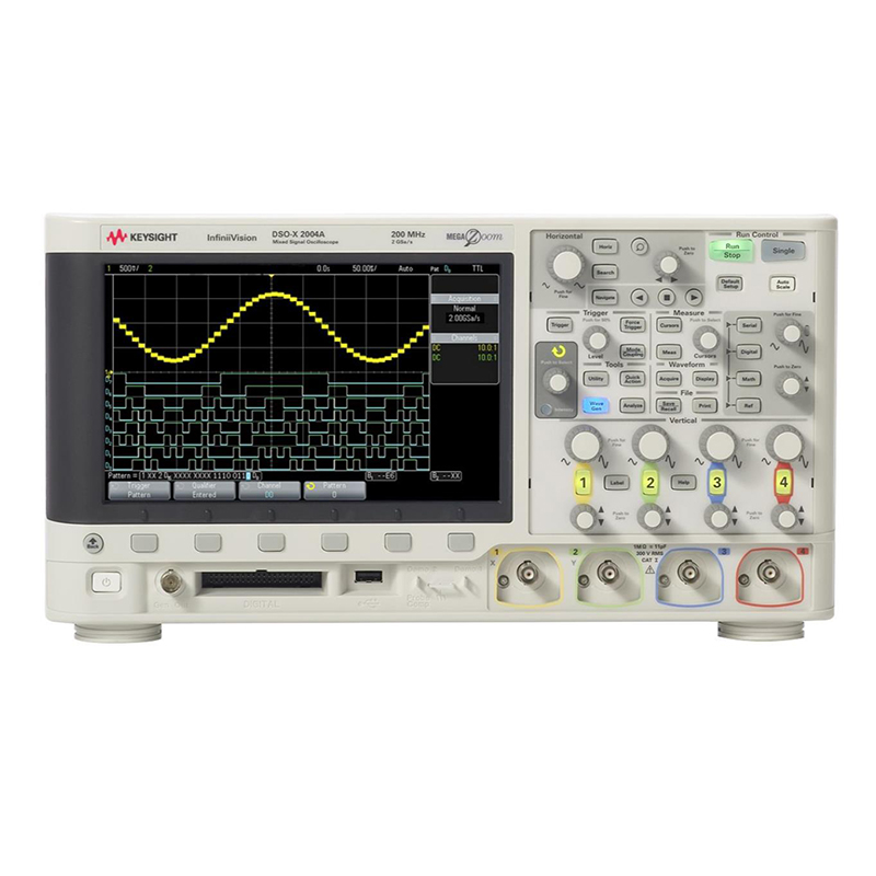 是德DSOX2004A 示波器：70 MHz，4 個(gè)模擬通道