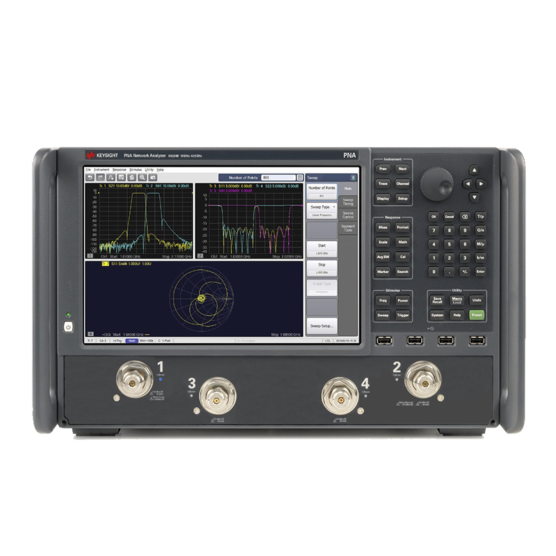 是德N5224B PNA 微波網絡分析儀，900 Hz/10 MHz 至 43.5 GHz
