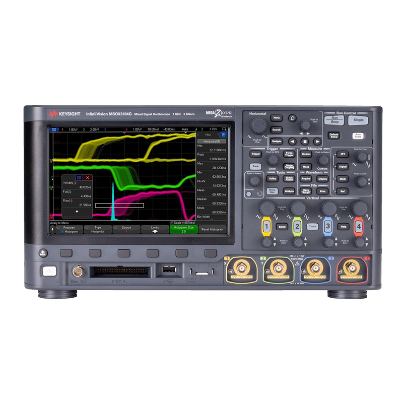 是德MSOX3104G 混合信號(hào)示波器：1 GHz，4 個(gè)模擬通道和 16 個(gè)數(shù)字通道