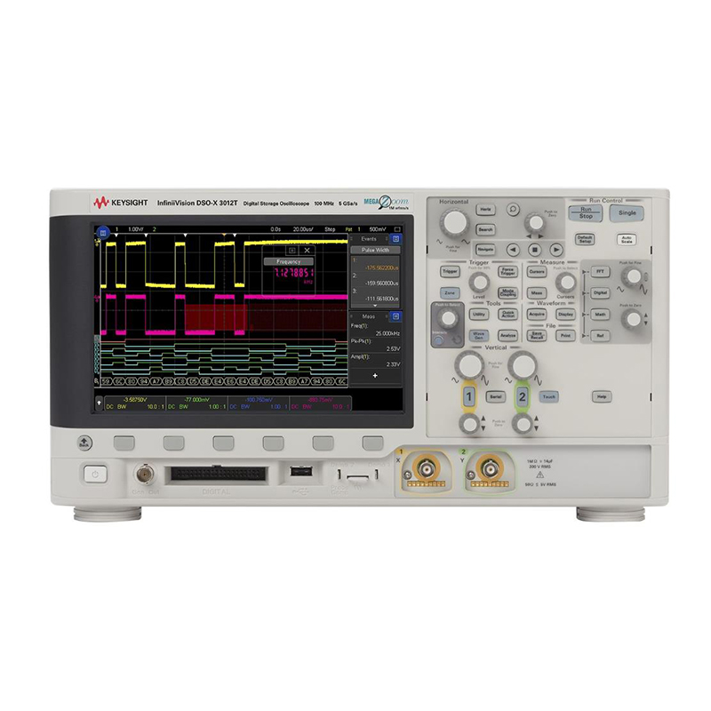 是德DSOX3012T 示波器：100 MHz，2 個(gè)模擬通道