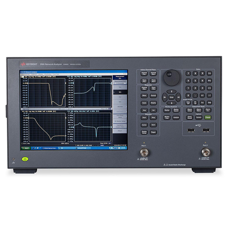 是德E5063A ENA 系列網絡分析儀，100 kHz to 500 M/1.5 G/3 G/4.5 G/6.5 G/8.5 G/14 G/18 GHz