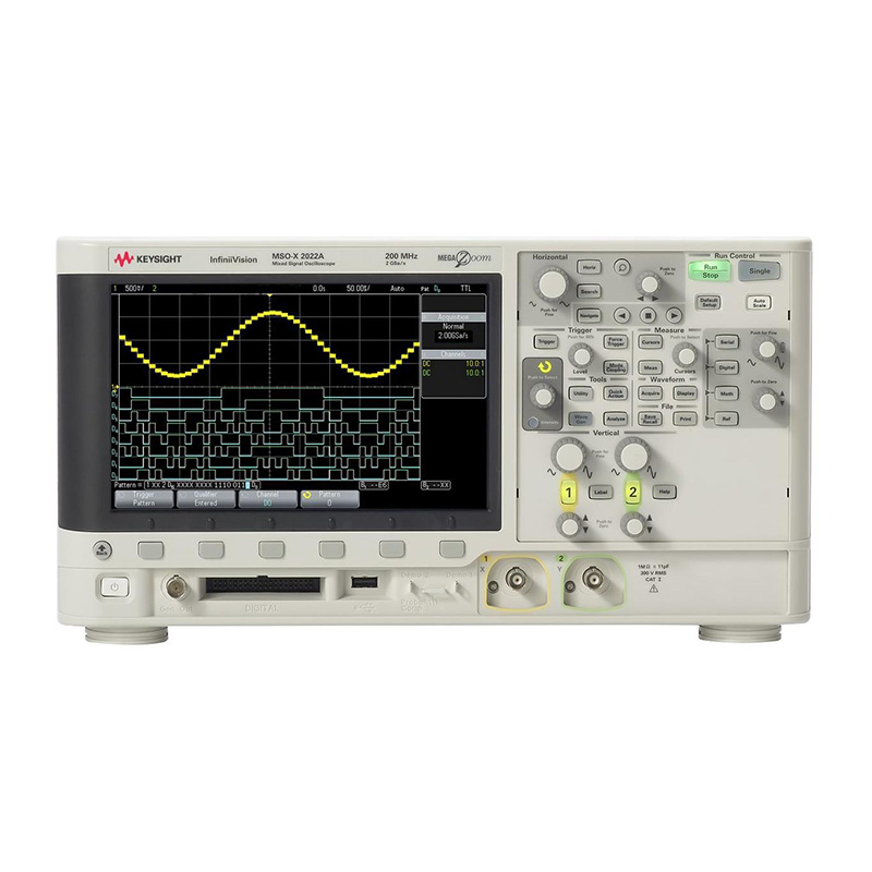 是德MSOX2022A 混合信號示波器：200 MHz，2 個模擬通道和 8 個數(shù)字通道