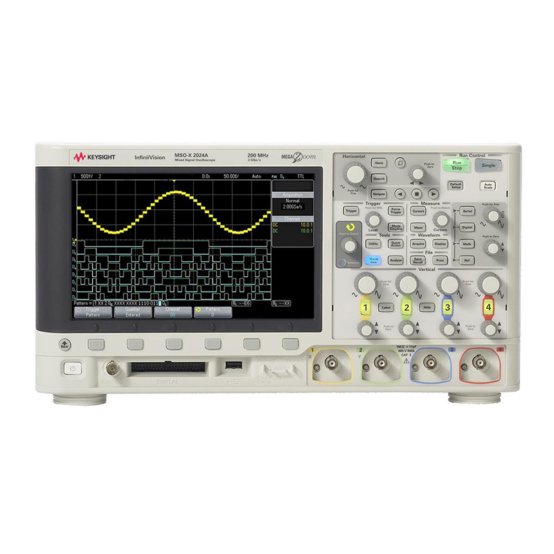 是德MSOX2024A 混合信號示波器：200 MHz，4 個模擬通道和 8 個數(shù)字通道